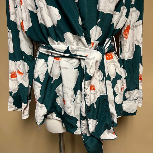 Equipment Green Floral Wrap Blouse - Picture 3 of 7